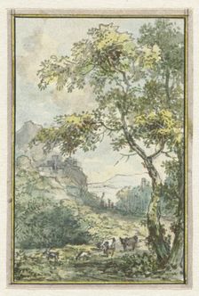 Landscape with cattle, 1752-1819. Creators: Juriaan Andriessen, Isaac de Moucheron