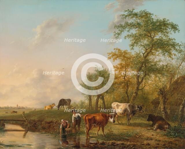 Landscape with Cattle, 1804. Creator: Jan Kobell II.