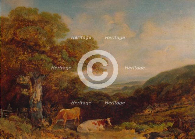 'Landscape with Cattle', 1847, (1935). Artist: John Dearman.