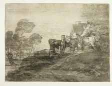Landscape with Cattle by a Cottage, late 1770s. Creator: Thomas Gainsborough