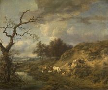 Landscape with Cattle, c1660s. Creator: Jan Wijnants