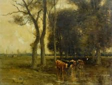 Landscape with Cattle, c1872. Creator: Archibald David Reid