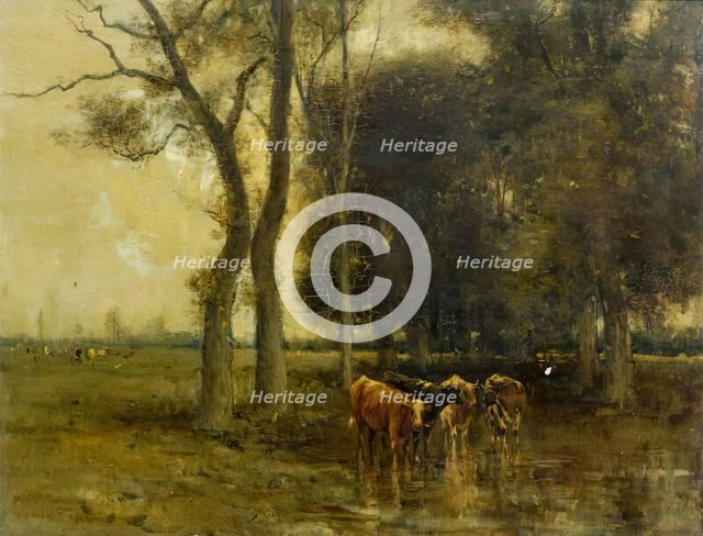 Landscape with Cattle, c1872. Creator: Archibald David Reid.