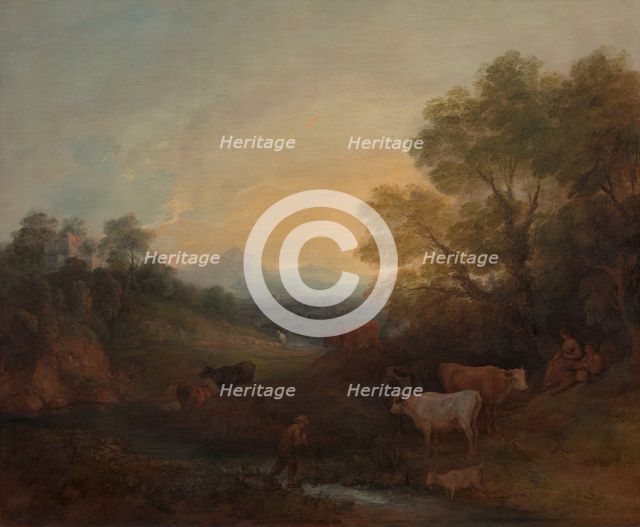 Landscape with Cattle, ca. 1773. Creator: Thomas Gainsborough.