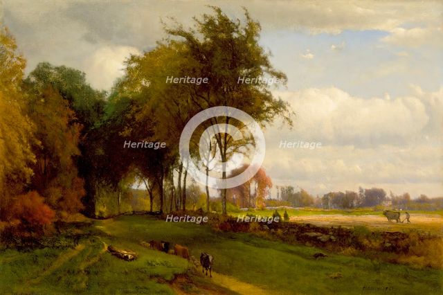 Landscape with Cattle (image 2 of 2), 1869. Creator: George Inness.