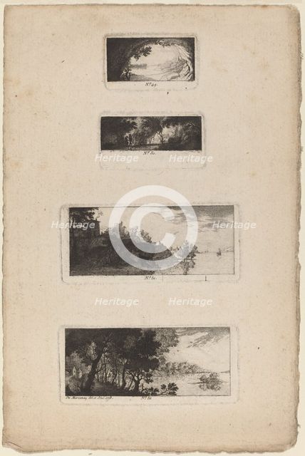 Landscape with Cave Opening, 1778. Creator: Antoine de Marcenay Ghuy.