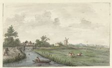 Landscape with canal and country road, 1661-1693. Creator: Gerrit Grasdorp