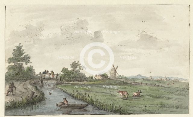 Landscape with canal and country road, 1661-1693.  Creator: Gerrit Grasdorp.