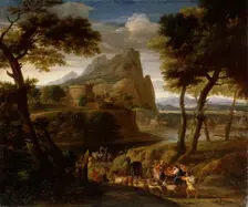 Landscape with Caravan 17th century. Artist: Gaspard Dughet