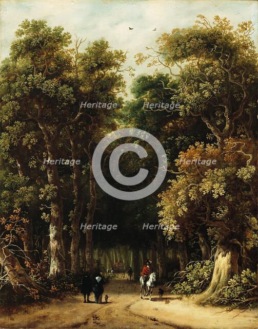 Landscape with Carriage, between 1665 and 1670. Creator: Roelof van Vries.