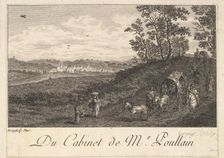 Landscape with Cart after the painting in the cabinet of Mr. Poullain, 1780. Creator: JF Borgnet