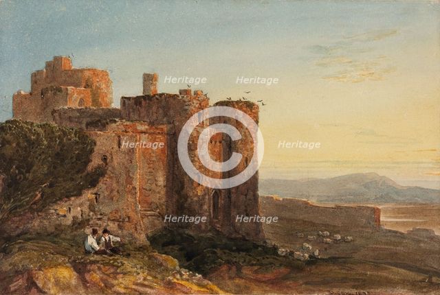 Landscape With Castle, 1820. Creator: David Cox the Elder.