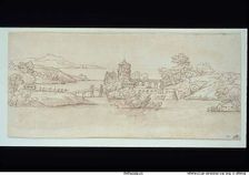 Landscape with Castle, n.d. Creators: Unknown, Giovanni Francesco Grimaldi