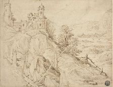 Landscape with Castle on the Hill, n.d. Creator: Unknown