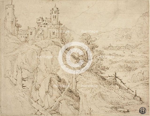 Landscape with Castle on the Hill, n.d. Creator: Unknown.