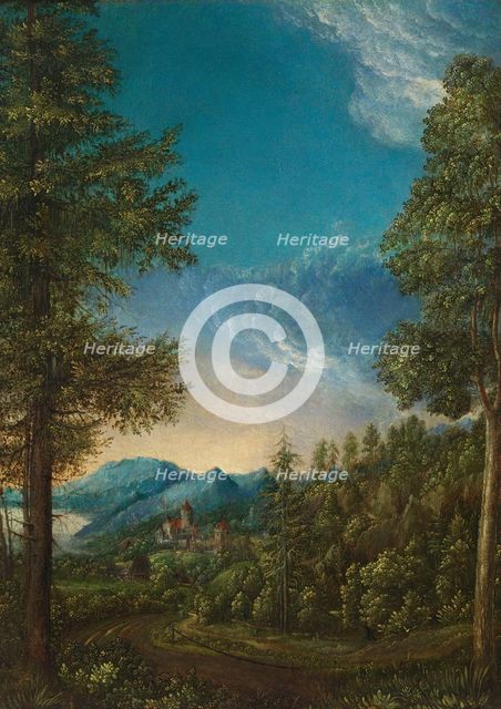 Landscape with Castle, c. 1525. Artist: Altdorfer, Albrecht (c. 1480-1538)