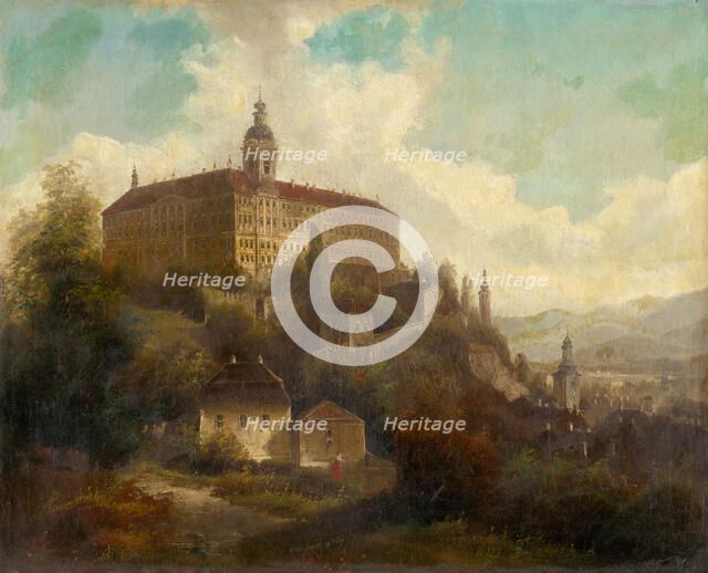 Landscape with castle, c1850. Creator: Johann Wilhelm Jankowski.