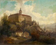Landscape with castle, c1850. Creator: Johann Wilhelm Jankowski