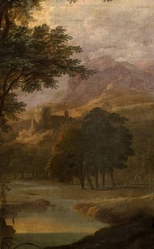 Landscape With Castle In Distance, 1725. Creator: School of Jacques Rousseau