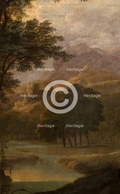 Landscape With Castle In Distance, 1725. Creator: School of Jacques Rousseau.