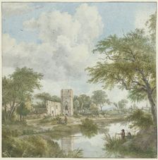 Landscape with castle ruins, 1754-1831. Creator: Wybrand Hendriks