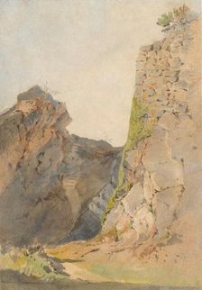Landscape with castle ruins, 1872. Creator: Ladislav Mednyanszky