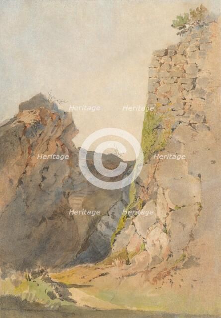 Landscape with castle ruins, 1872. Creator: Ladislav Mednyanszky.