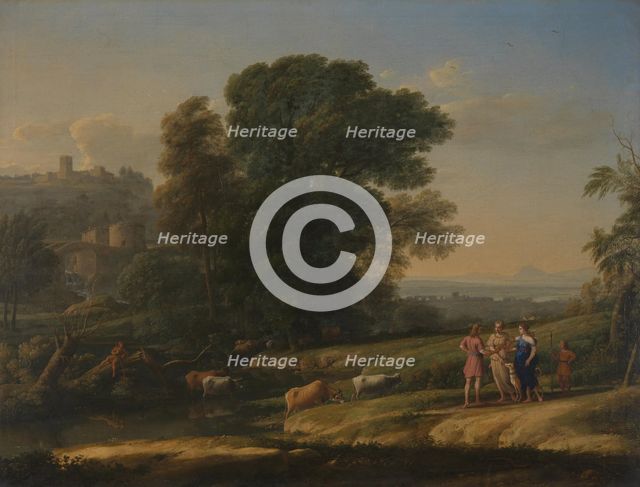 Landscape with Cephalus and Procris reunited by Diana, 1645. Artist: Lorrain, Claude (1600-1682)