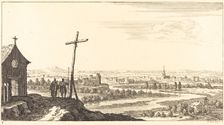 Landscape with Church and Town in Distance, 1673. Creator: Sebastien Le Clerc