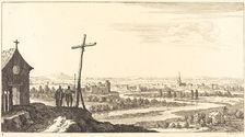 Landscape with Church and Town in Distance, 1673. Creator: Sebastien Le Clerc