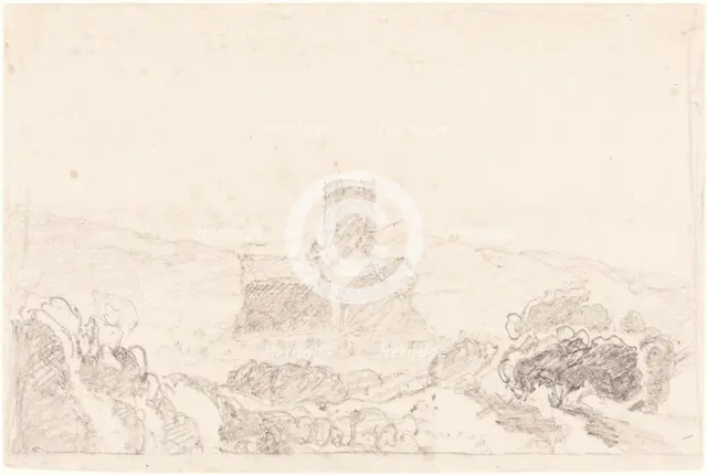 Landscape with Church, first half 19th century. Creator: John Sell Cotman.