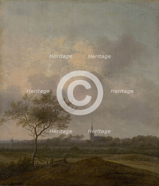 Landscape with church in Rijswijck, 1660. Creator: Jacob Pietersz. van der Croos.