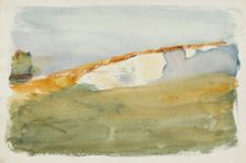 Landscape with chalk cliff or quarry, c1875-1944. Creator: George Clausen