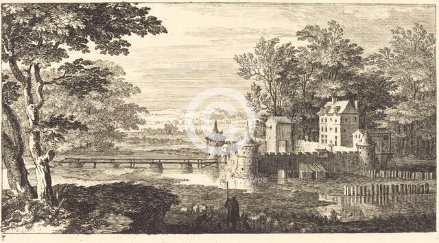 Landscape with Chateau, 1673. Creator: Sebastien Le Clerc.