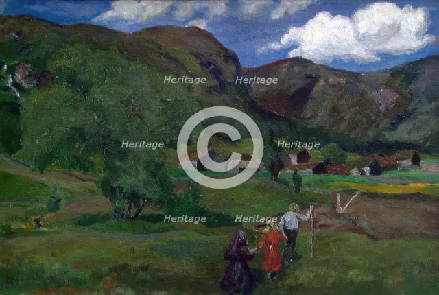 Landscape with Children, 1903. Creator: Nikolai Johannes Astrup.
