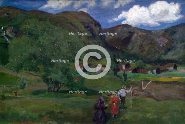 Landscape with Children, 1903. Creator: Nikolai Johannes Astrup.
