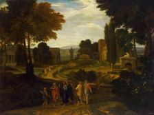 Landscape with Christ and His Disciples, 1650. Creator: Francisque Millet