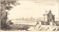 Landscape with City in Distance, 1673. Creator: Sebastien Le Clerc