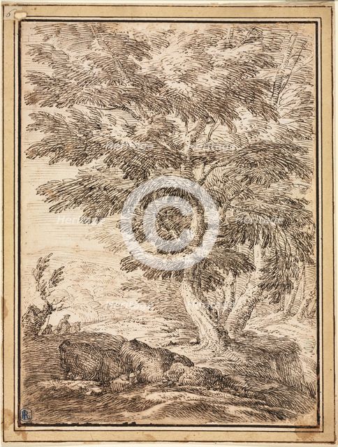 Landscape with Clump of Trees, 17th century. Creator: Unknown.