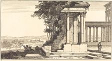 Landscape with Classical Ruins, 1673. Creator: Sebastien Le Clerc