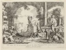 Landscape with Classical Ruins, 1720s. Creator: Marco Ricci