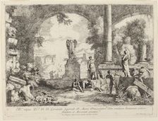 Landscape with Classical Ruins, 1720s. Creator: Marco Ricci