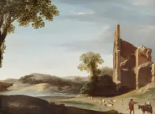 Landscape with Classical Ruins and Figures c1630. Artist: Bartholomeus Breenbergh
