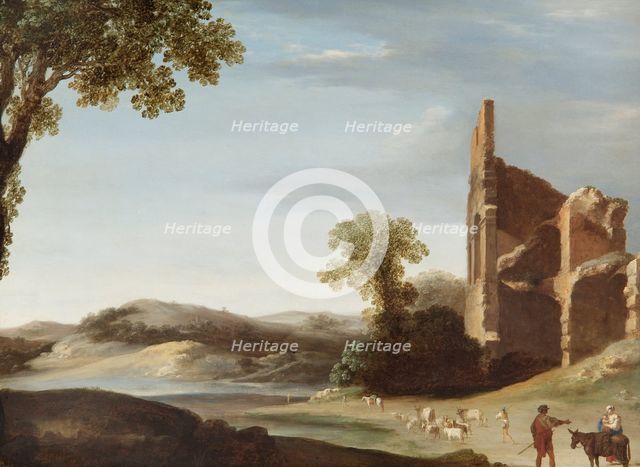 'Landscape with Classical Ruins and Figures', c1630. Artist: Bartholomeus Breenbergh.