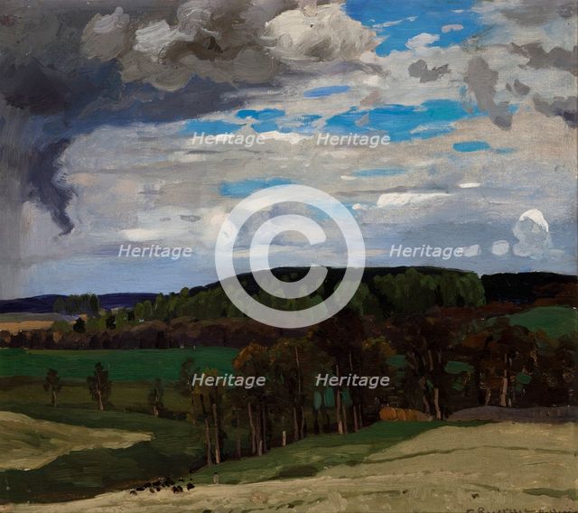 Landscape with Clouds, between 1898-1902. Creator: Ferdynand Ruszczyc.