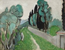 Landscape with cypress and olive trees near Nice, c1918. Creator: Matisse, Henri (1869-1954)