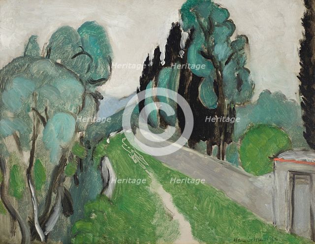 Landscape with cypress and olive trees near Nice, c1918. Creator: Matisse, Henri (1869-1954).