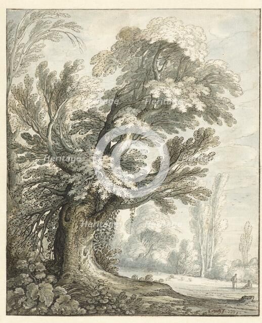 Landscape with a Tall Tree, 1634. Creator: Maerten de Cock.