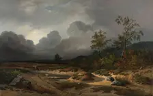 Landscape with a Thunderstorm Brewing, 1850. Creator: Willem Roelofs
