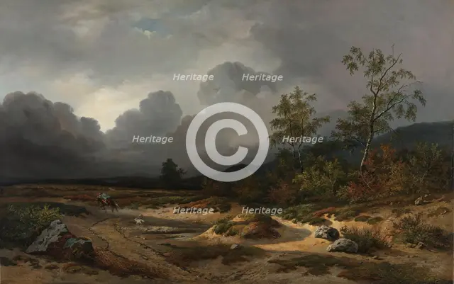 Landscape with a Thunderstorm Brewing, 1850. Creator: Willem Roelofs.